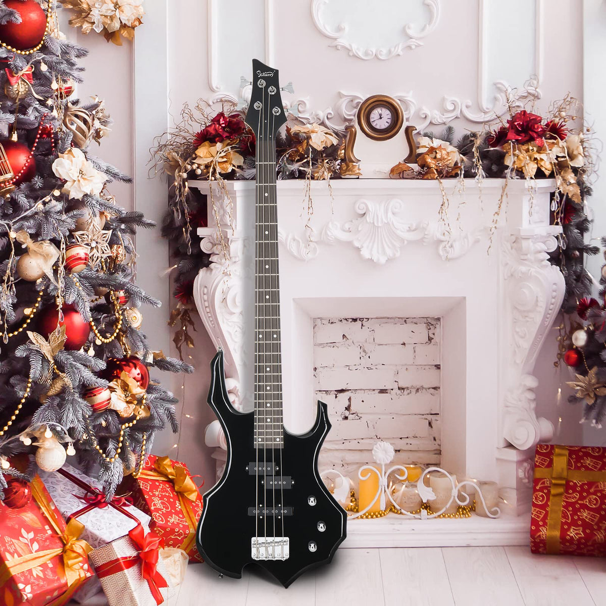 Electric Bass Guitar 4 Strings Full Size Right Hand with Bag N10473