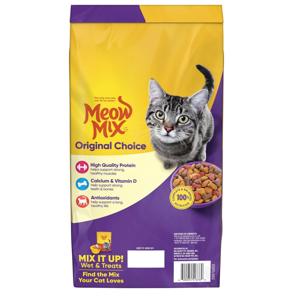 Dry Cat Food 6.3 Pound Bag + Wet Cat Food Variety Pack 2.75 Ounce Cups J62961
