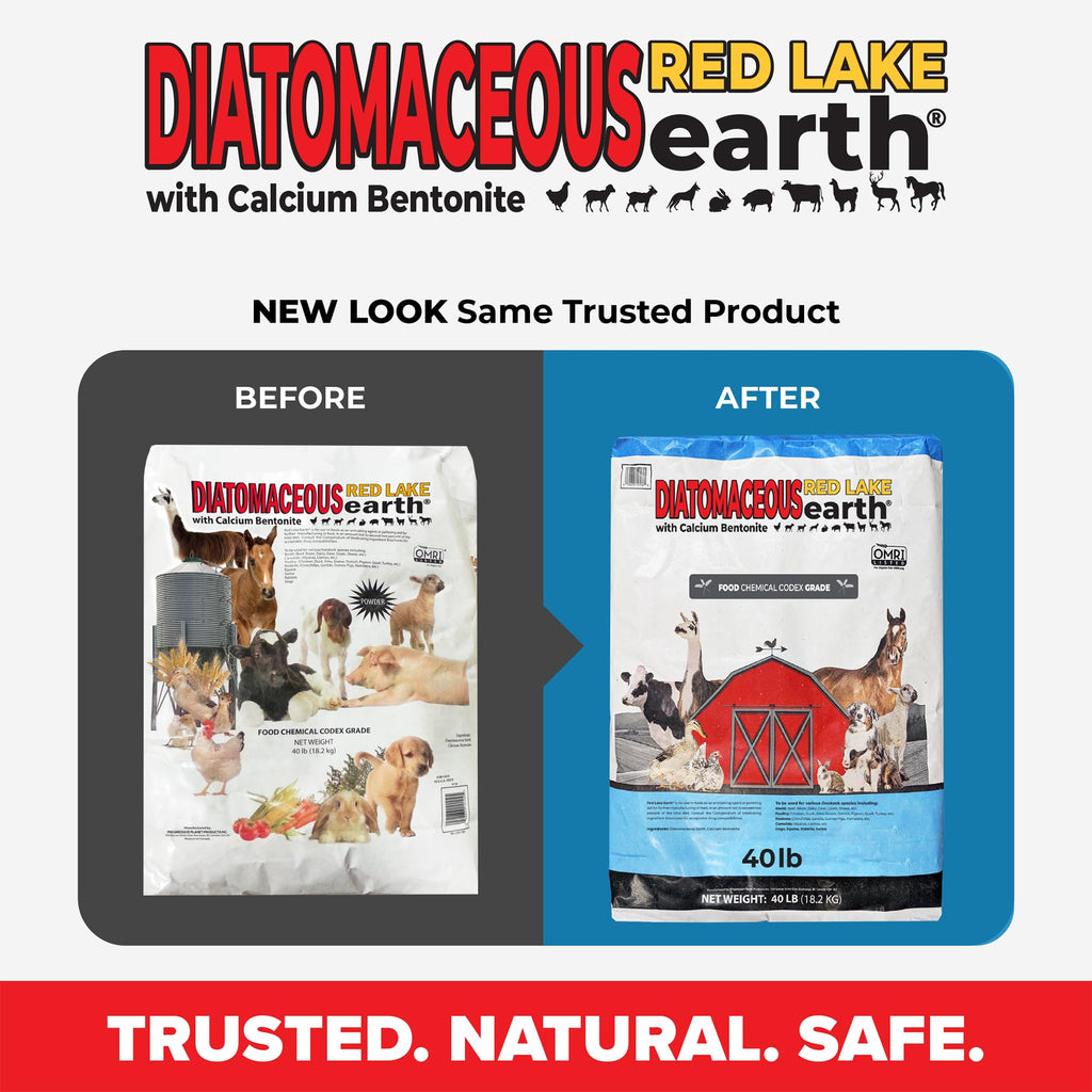Red Lake Earth Diatomaceous Calcium Bentonite Animal Feed Additive 40Lbs Y197