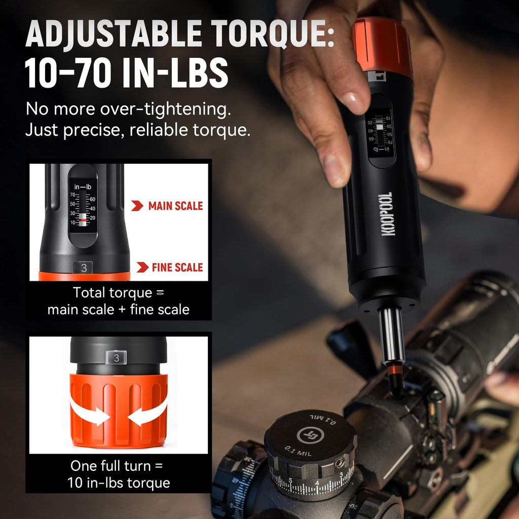 46Pcs Torque Screwdriver Set 1/4" 10-70 in-lb O5955