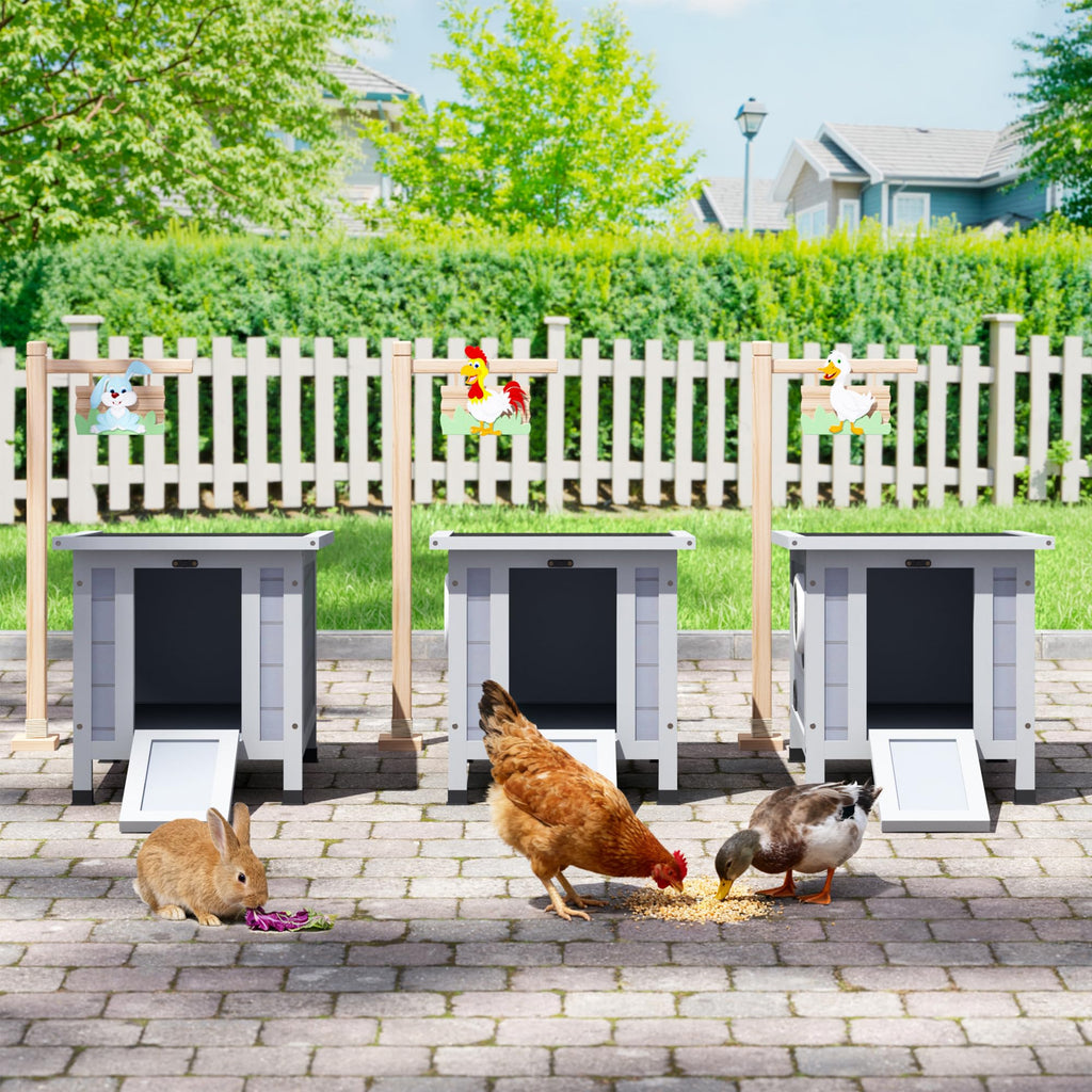 Gray Rabbit Hutch Small Animal Cage C460