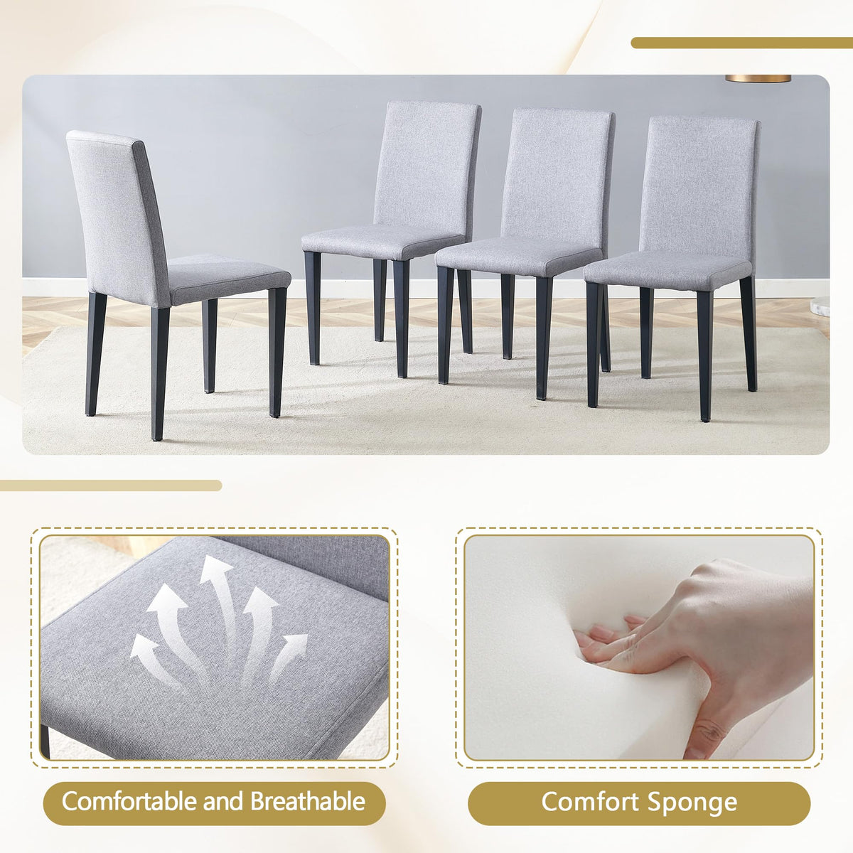 9 Piece Dining Table Set with Splicing Wood Top G6647