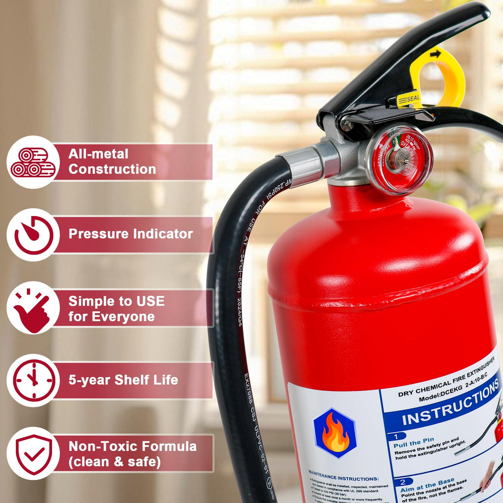 2-Pack 5 lb ABC Dry Chemical Fire Extinguishers T645