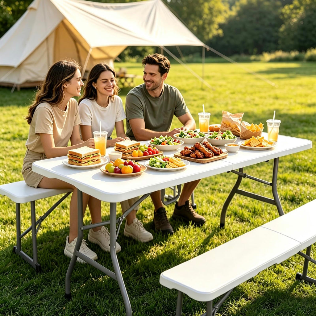 6ft Heavy Duty Portable Plastic Folding Table H300