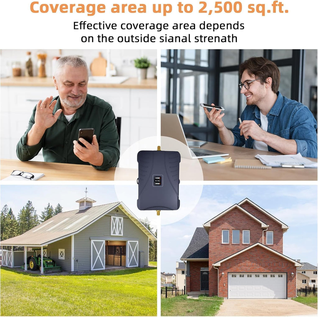 Cell Phone Signal Booster for Home Up to 2,500 sq ft Band 5/12/13/17 L513