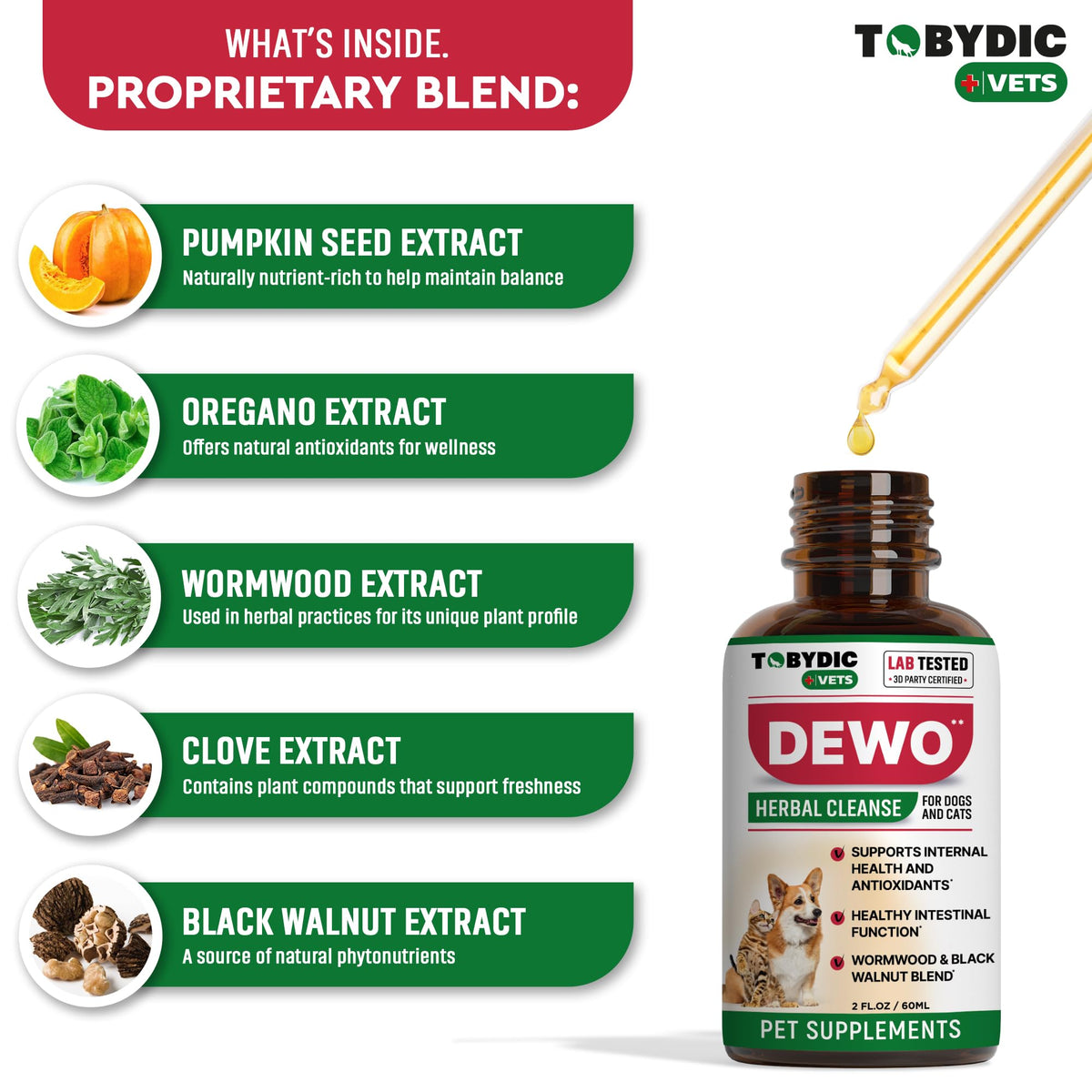 2 oz Herbal Supplement Drops Y4181