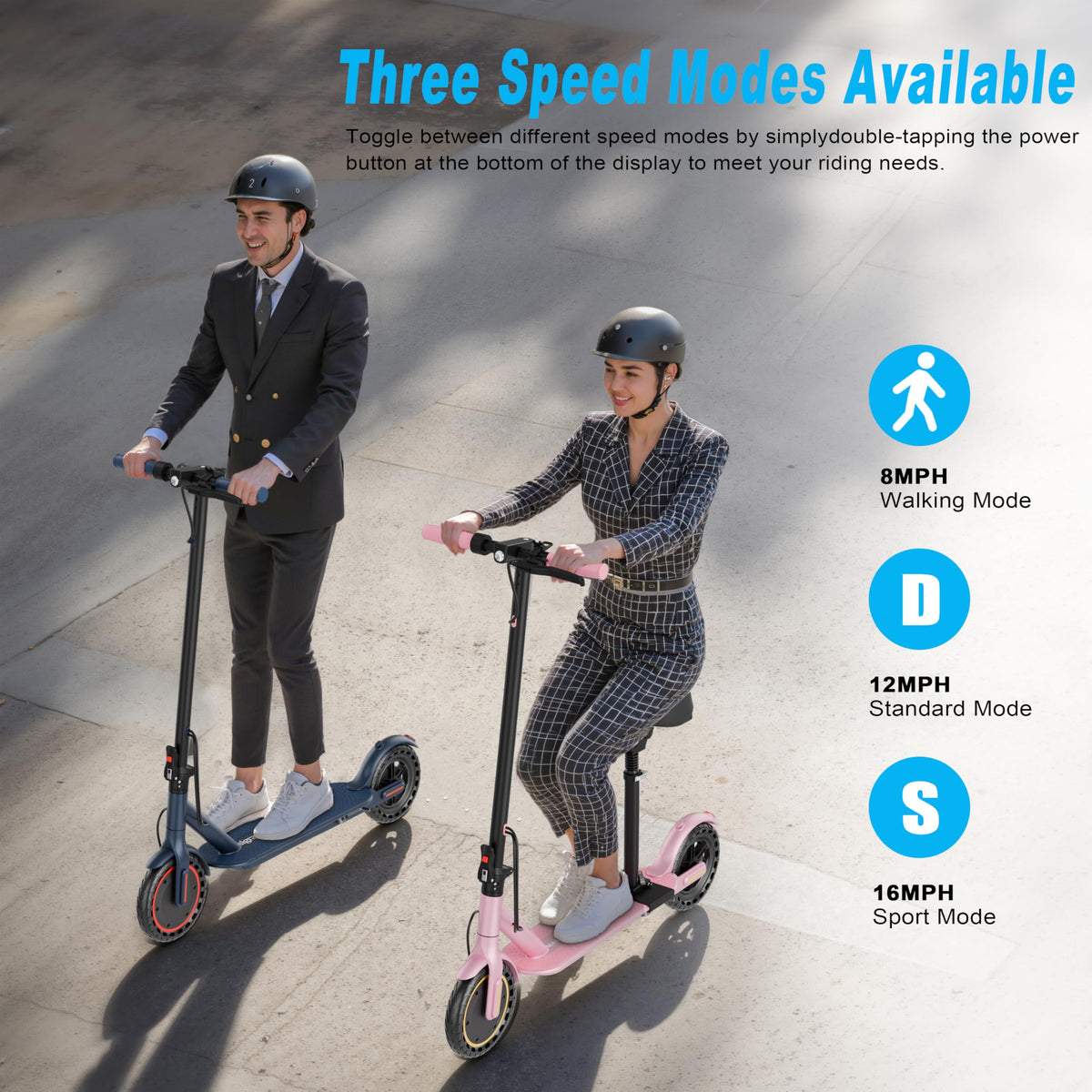 Foldable Pink Electric Scooter with Seat S883315