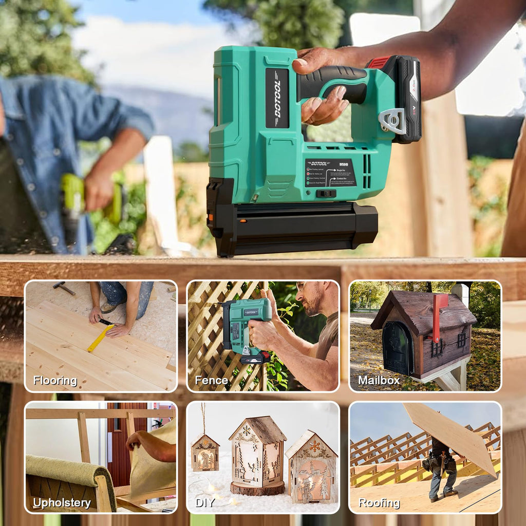 20V Cordless Brad Nailer Kit 2 in 1 Electric Nail Gun Y363