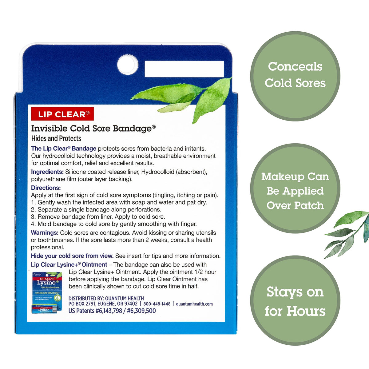 Cold Sore Healing Patches, 12 Bandages F7579