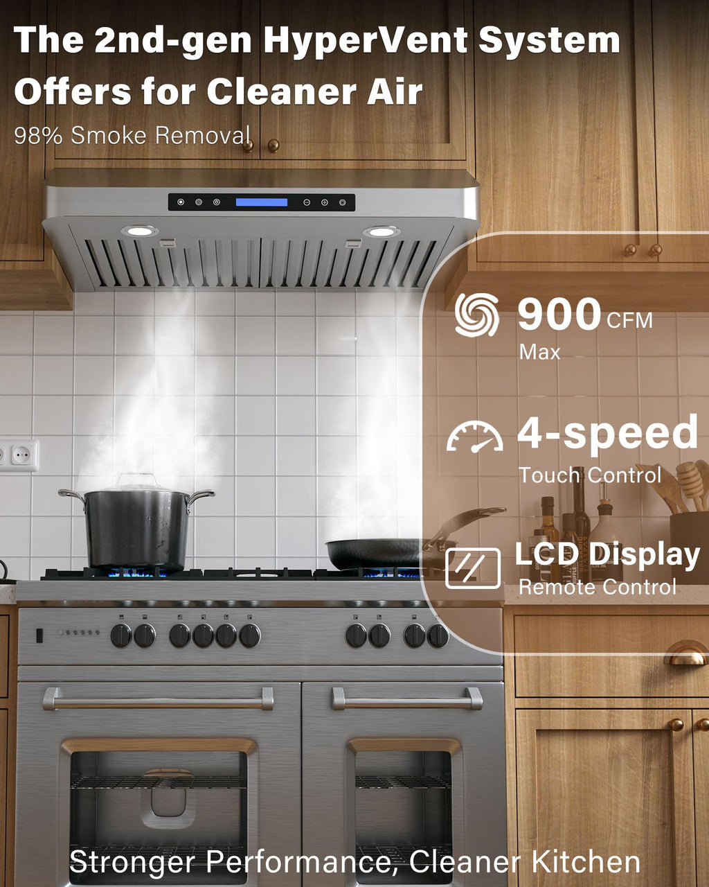 30 inch 900 CFM Stainless Steel Under Cabinet Range Hood J122040