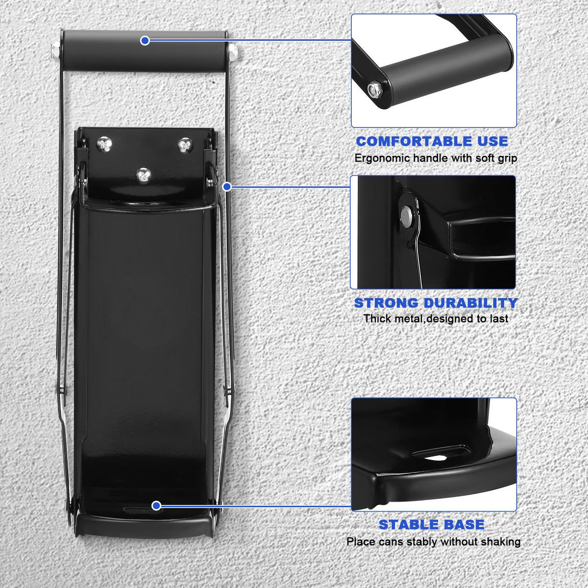 Heavy Duty Wall Mounted Can Crusher with Bottle Opener W71385