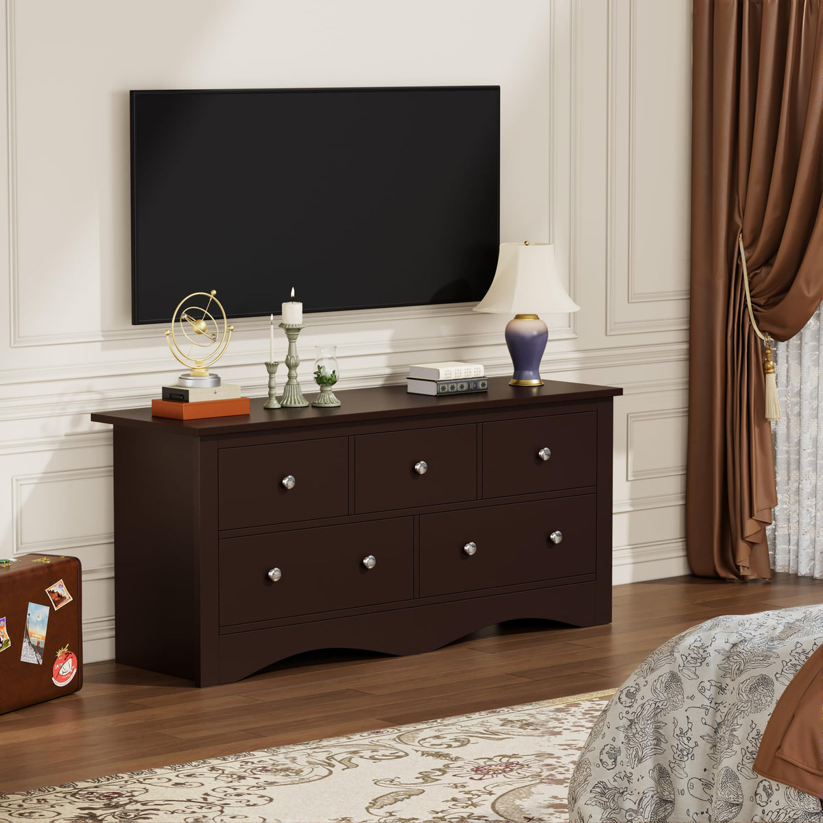 Brown 5 Drawer Dresser W792
