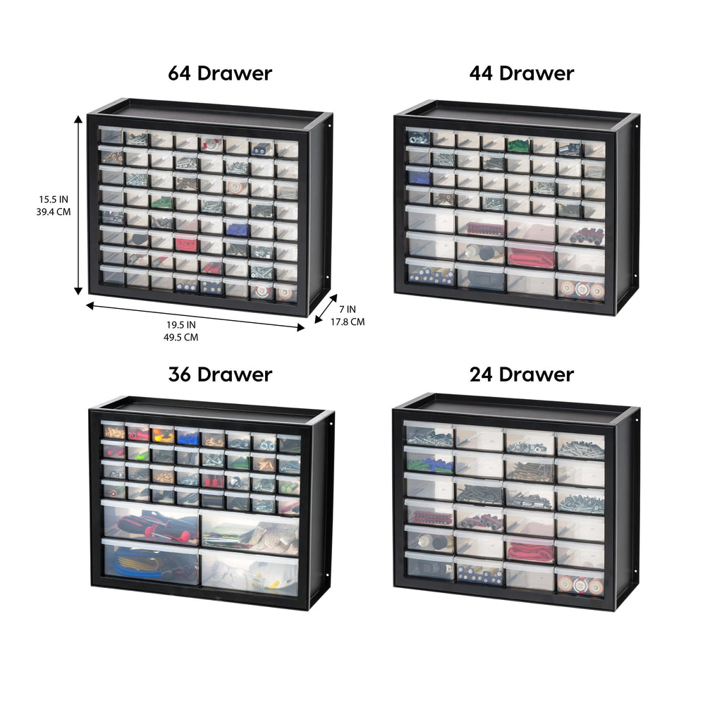Black 44-Drawer Small Parts Storage Cabinet Y480333