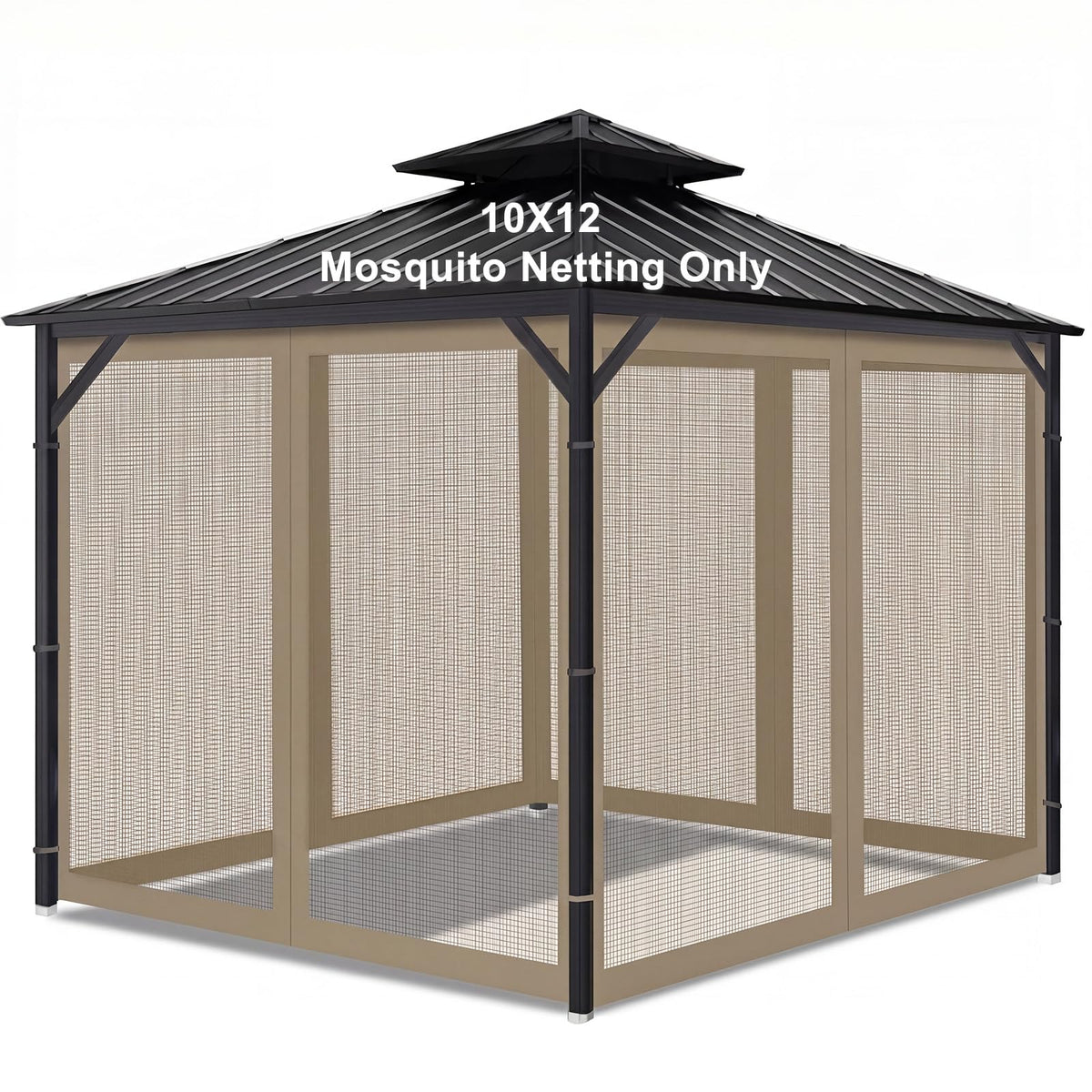 10x12 4-Panel Mosquito Netting Sidewall with Zipper B8705