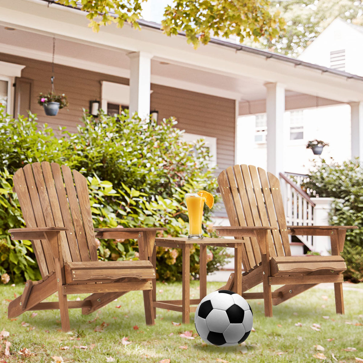 Cedar Folding Adirondack Chair Set of 2 B4006