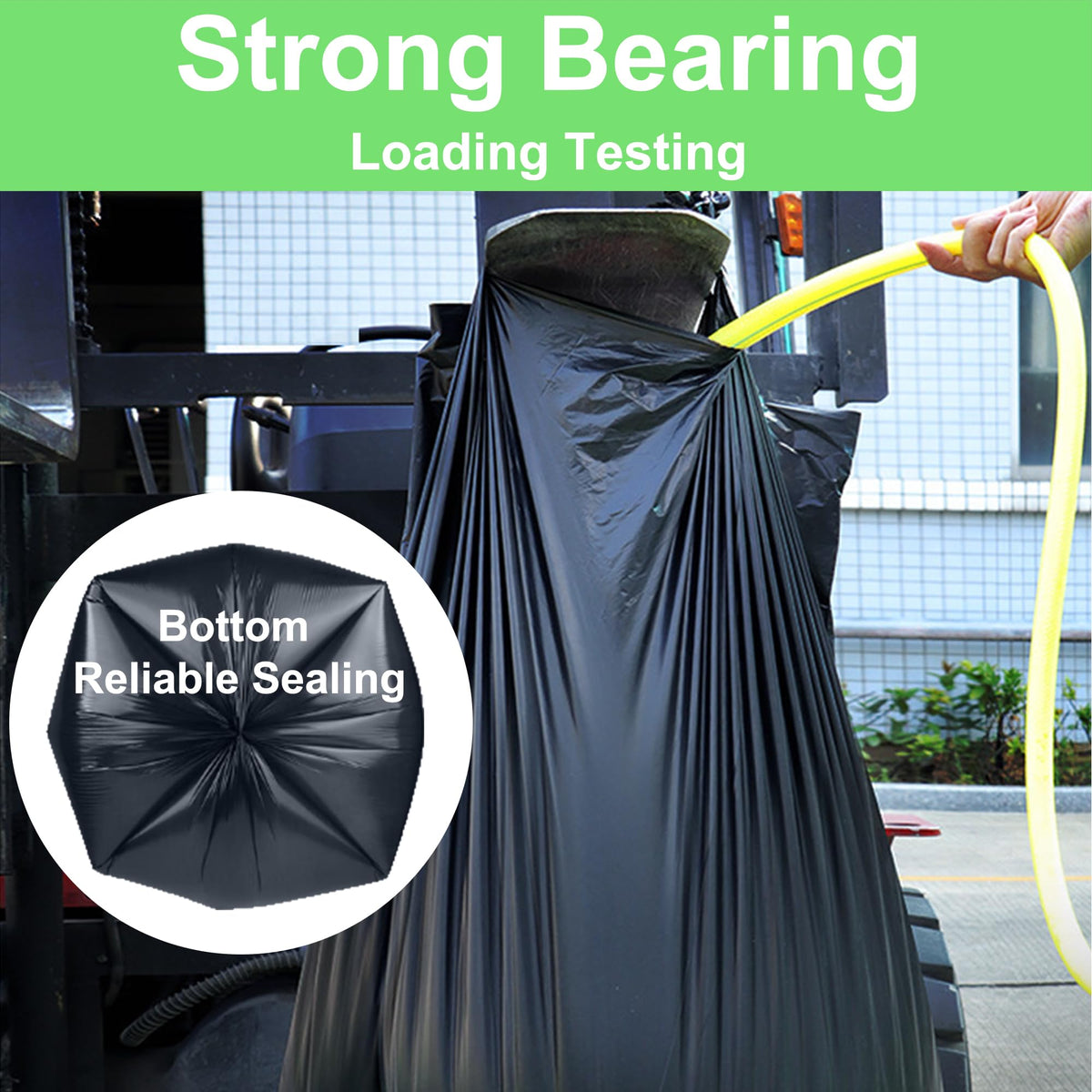 40-45 Gallon Heavy Duty Black Trash Bags 60 Count 1.2 Mil R528