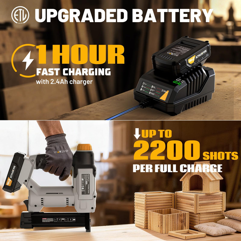 20V Cordless 18GA 2-in-1 Brad Nailer & Stapler Q720008