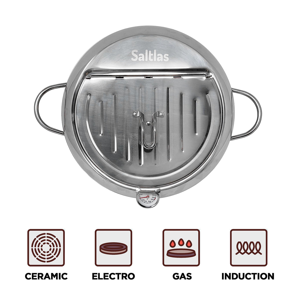 Deep Fryer Pot with Lid, 304 Stainless Steel T253580
