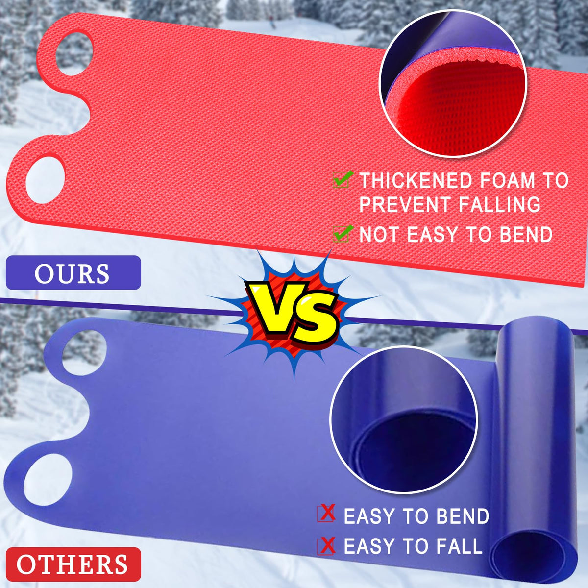 2 PCS Snow Sled N2739