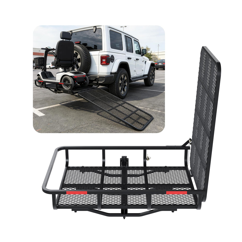 Hitch Mount Carrier with Folding Ramp Y93180
