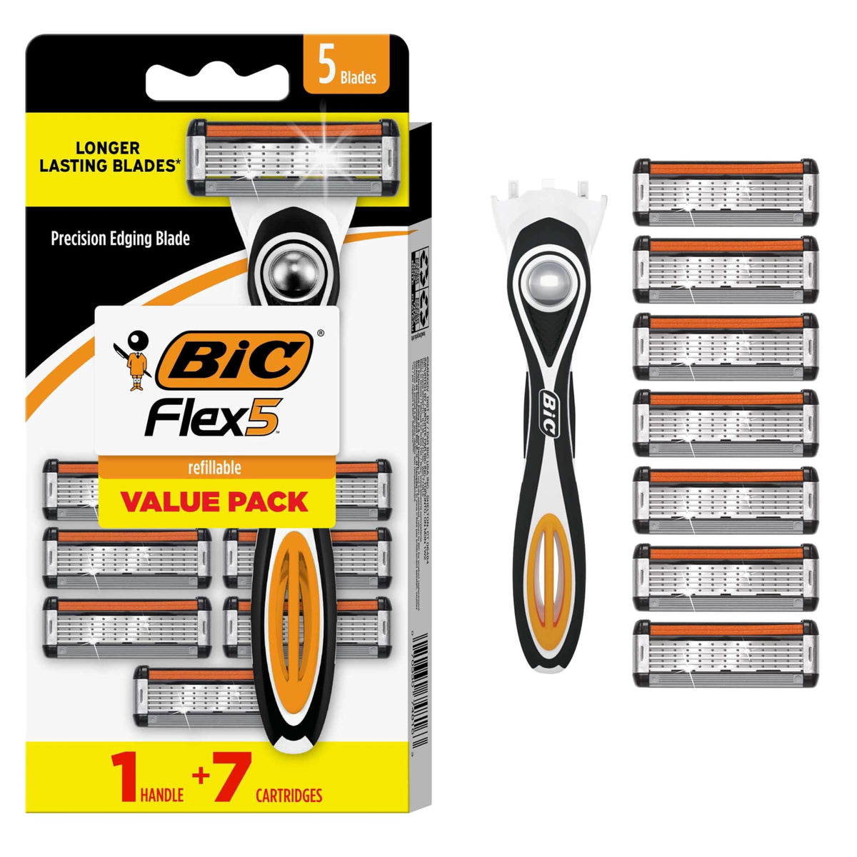 5-Blade Refillable Razors with 7 Cartridges X991