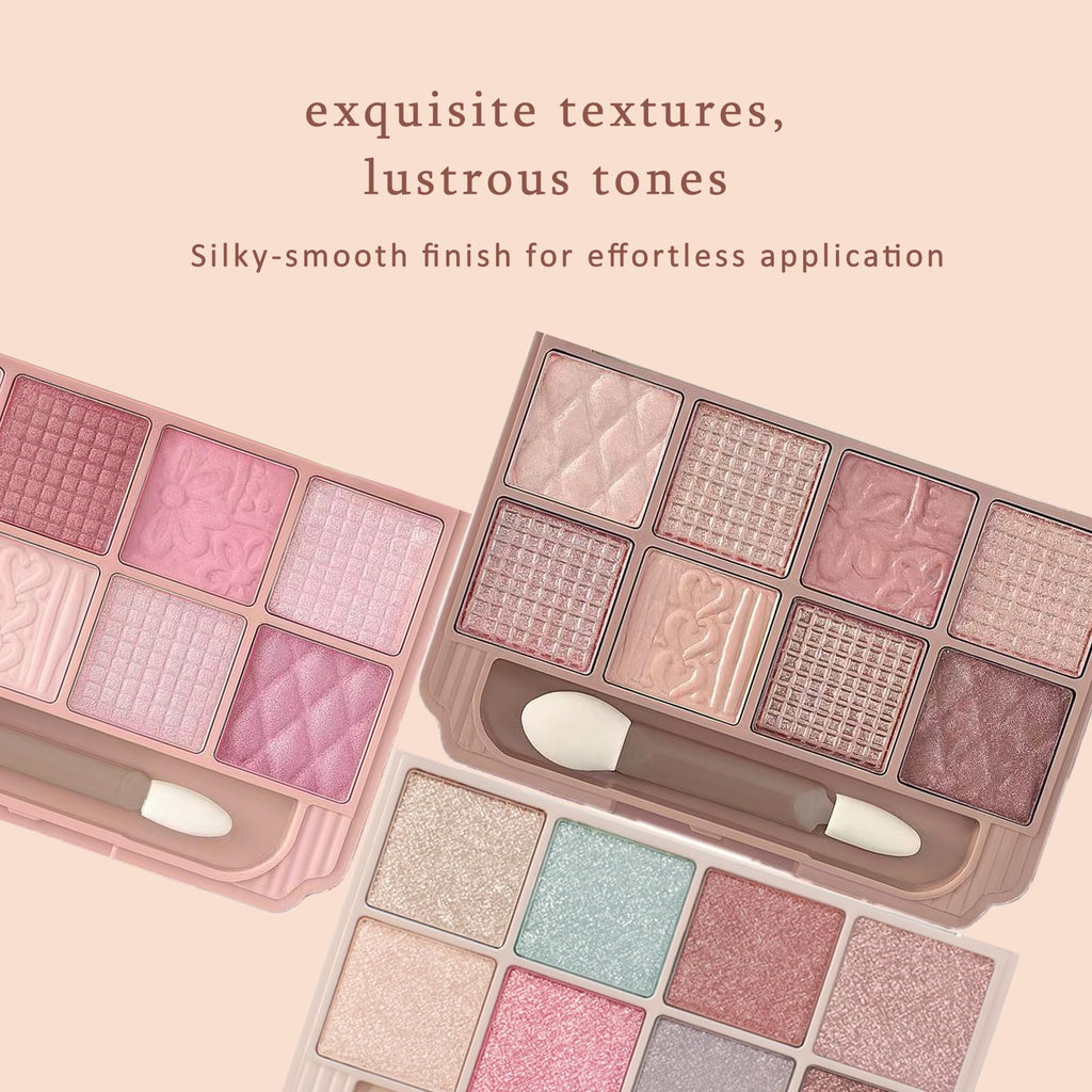Brown and Pink Shimmer Eyeshadow Palette C791