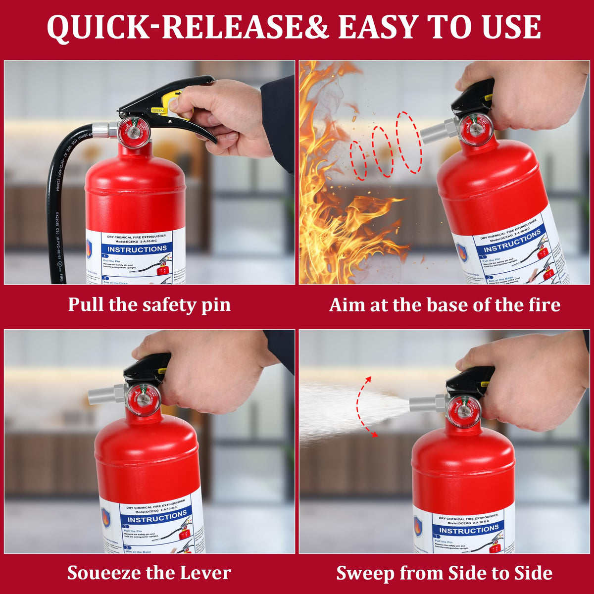 2-Pack 5 lb ABC Dry Chemical Fire Extinguishers T645