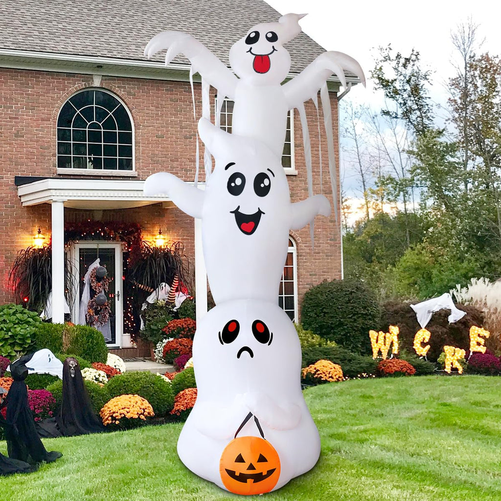 9.8 FT Halloween Inflatable Ghost Outdoor Decoration with Built-in LEDs W52068