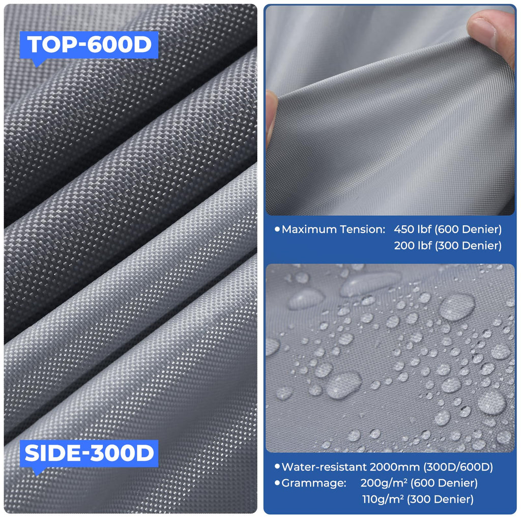 Heavy-Duty 600D Fabric Travel Trailer RV Cover N18958