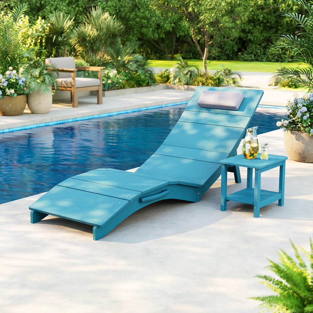 Turquoise Rectangular Outdoor Side Table M1034