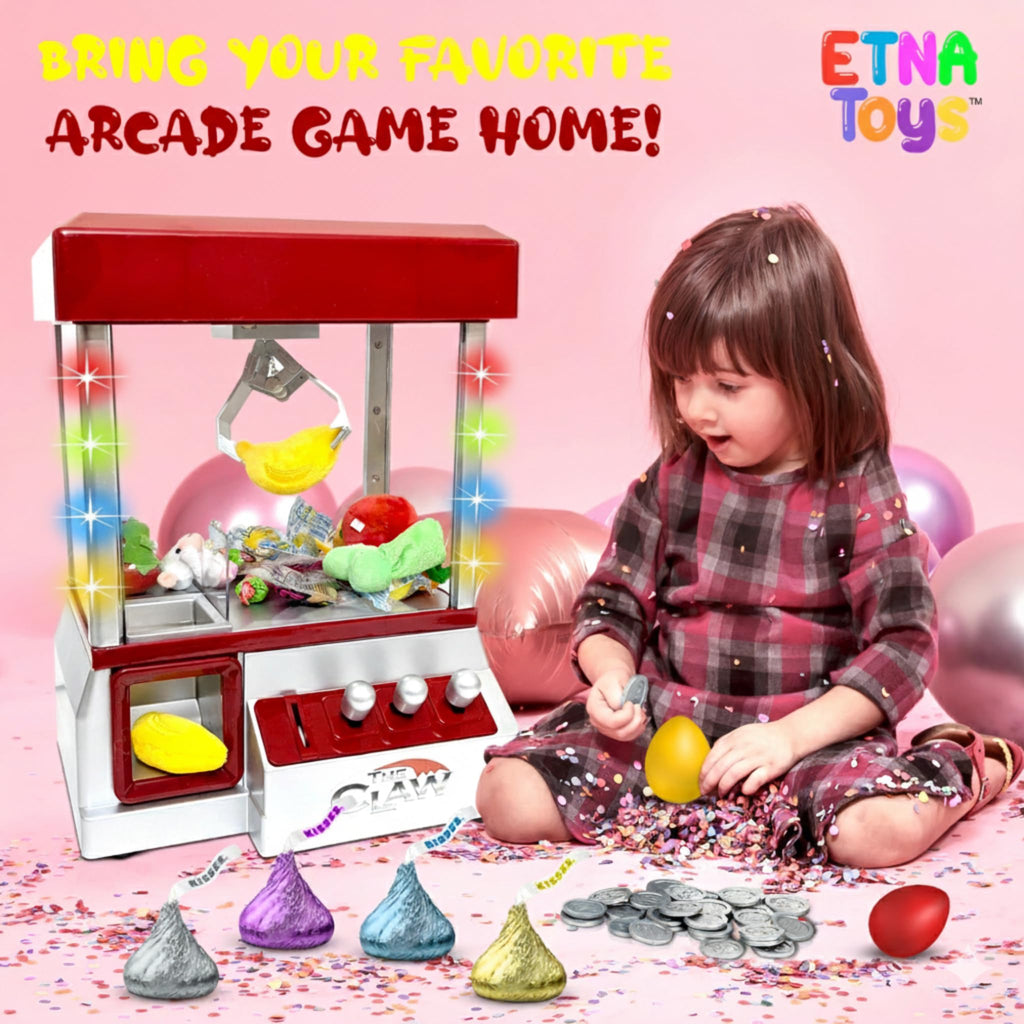 Electronic Arcade Claw Machine with LED Lights and Sound T1610