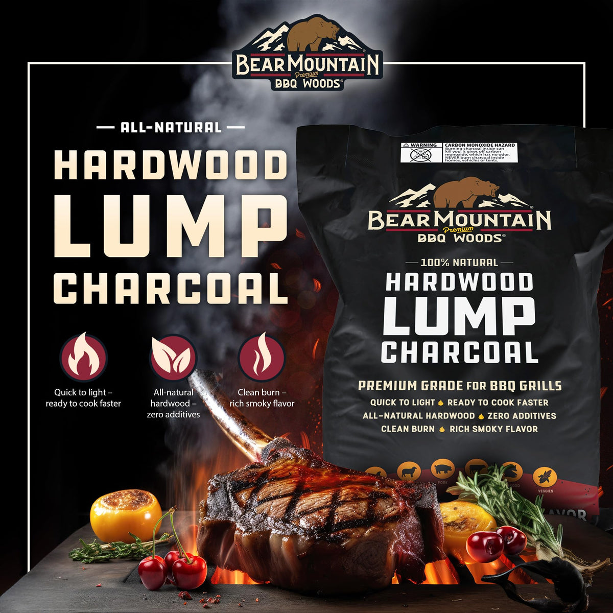 2 Pack Hardwood Lump Charcoal 8.8 Pounds K9752