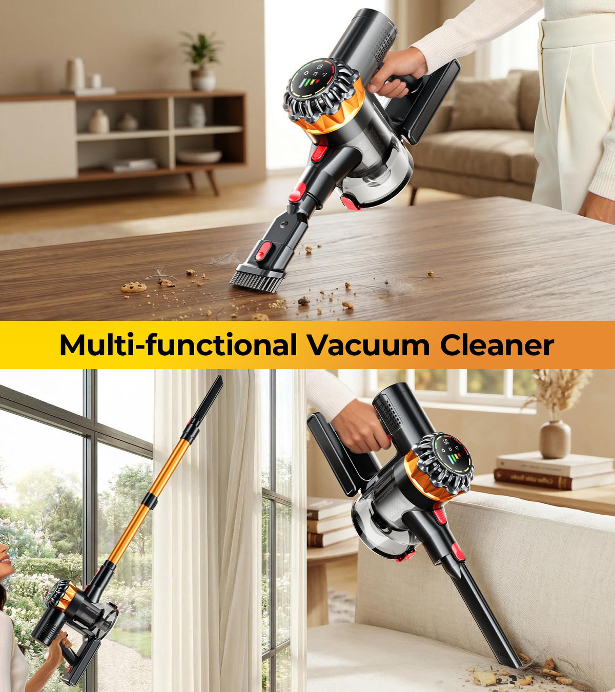 600W 50KPA 65Mins Cordless Stick Vacuum Cleaner G807