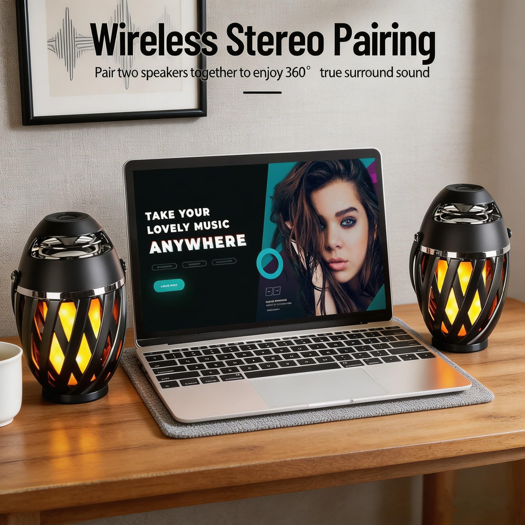 2 Pack Waterproof Wireless Bluetooth Outdoor Speakers L1635