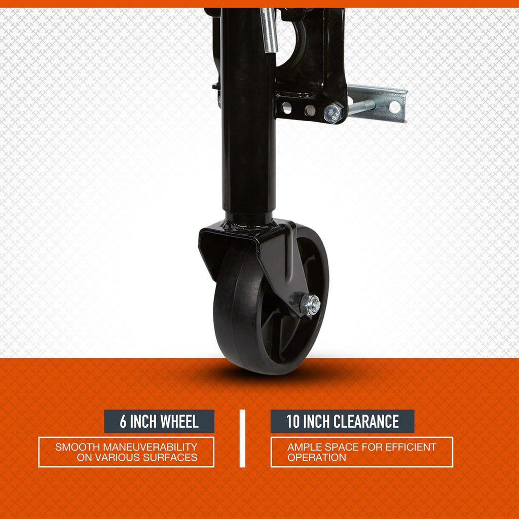 Black 1000-Lb. Capacity Marine Swivel Jack F541908