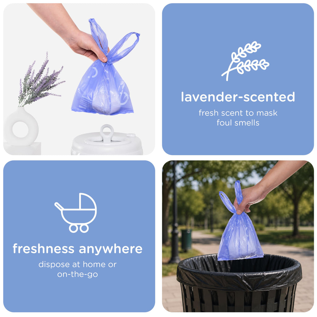 Lavender Scented Disposable Diaper Sacks 200 Count Q6123