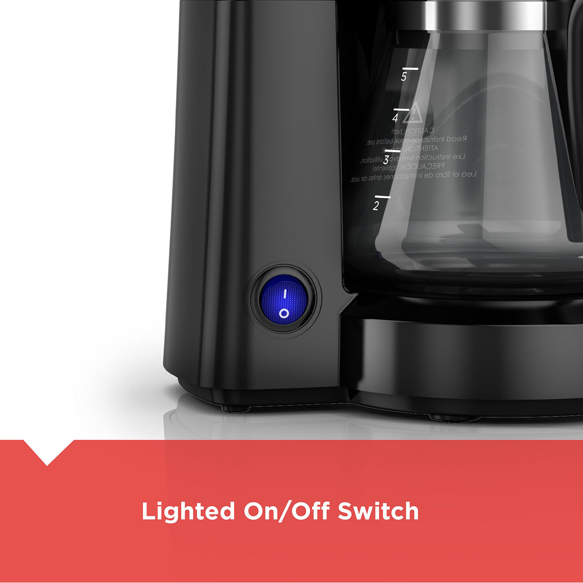 4-in-1 5-Cup Coffee Maker, Black W6927
