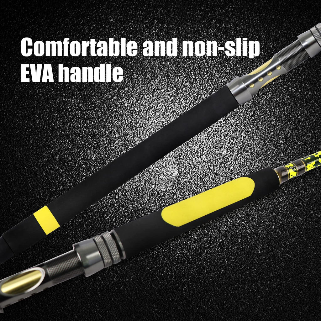 Catfish Fishing Rod Portable Travel Heavy 1 Piece/2 Piece D82177