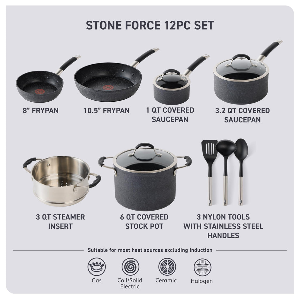 Non Stick 12 Piece Cookware Set X163908
