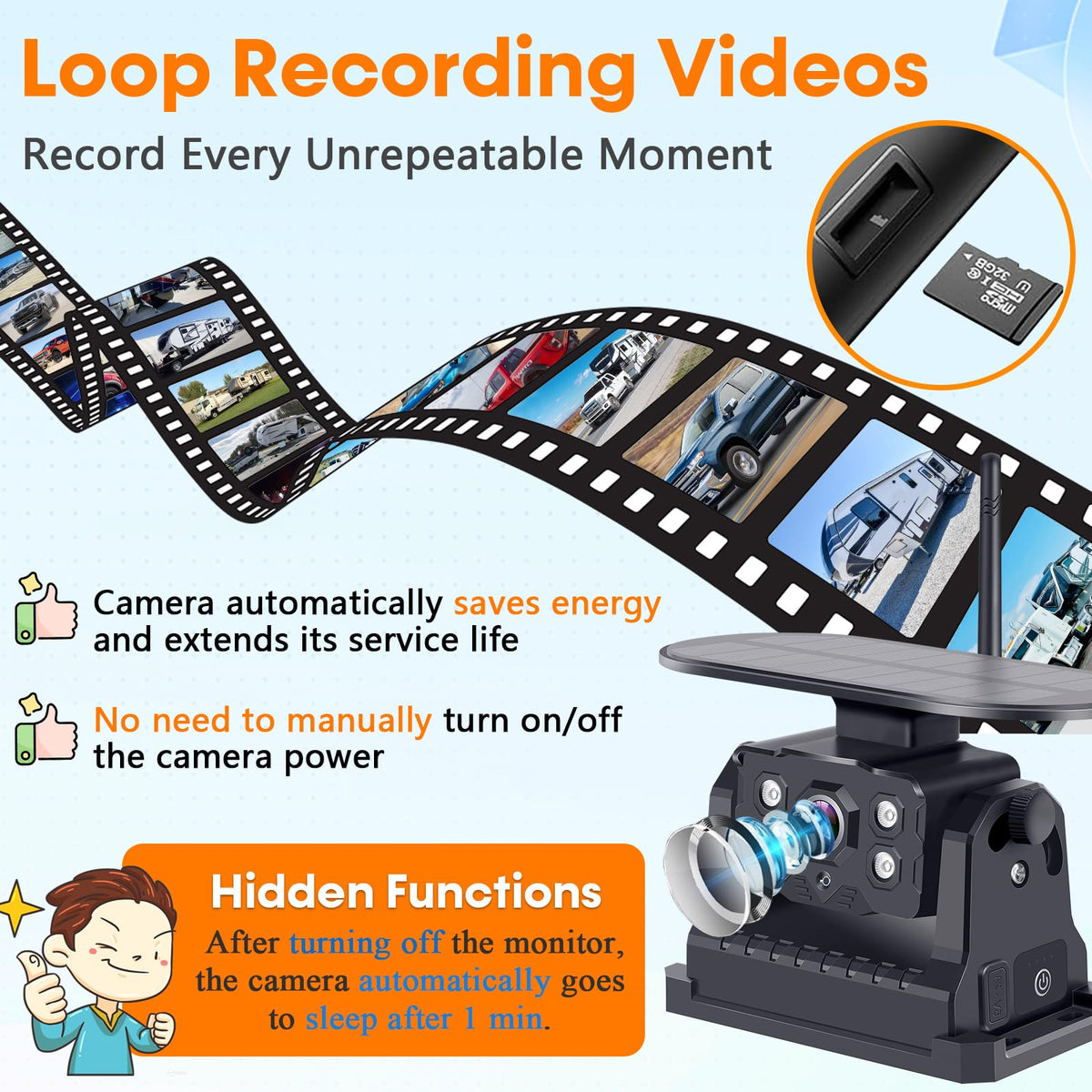 Wireless Backup Camera 7-Inch Magnetic HD 1080P T3242