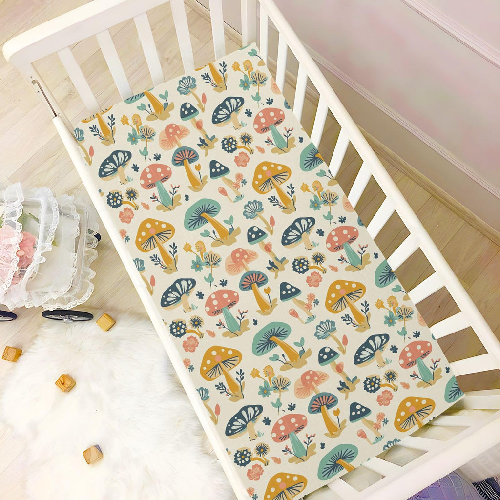 Soft Breathable Microfiber Fitted Crib Sheet, Standard Size 28in x 52in I977