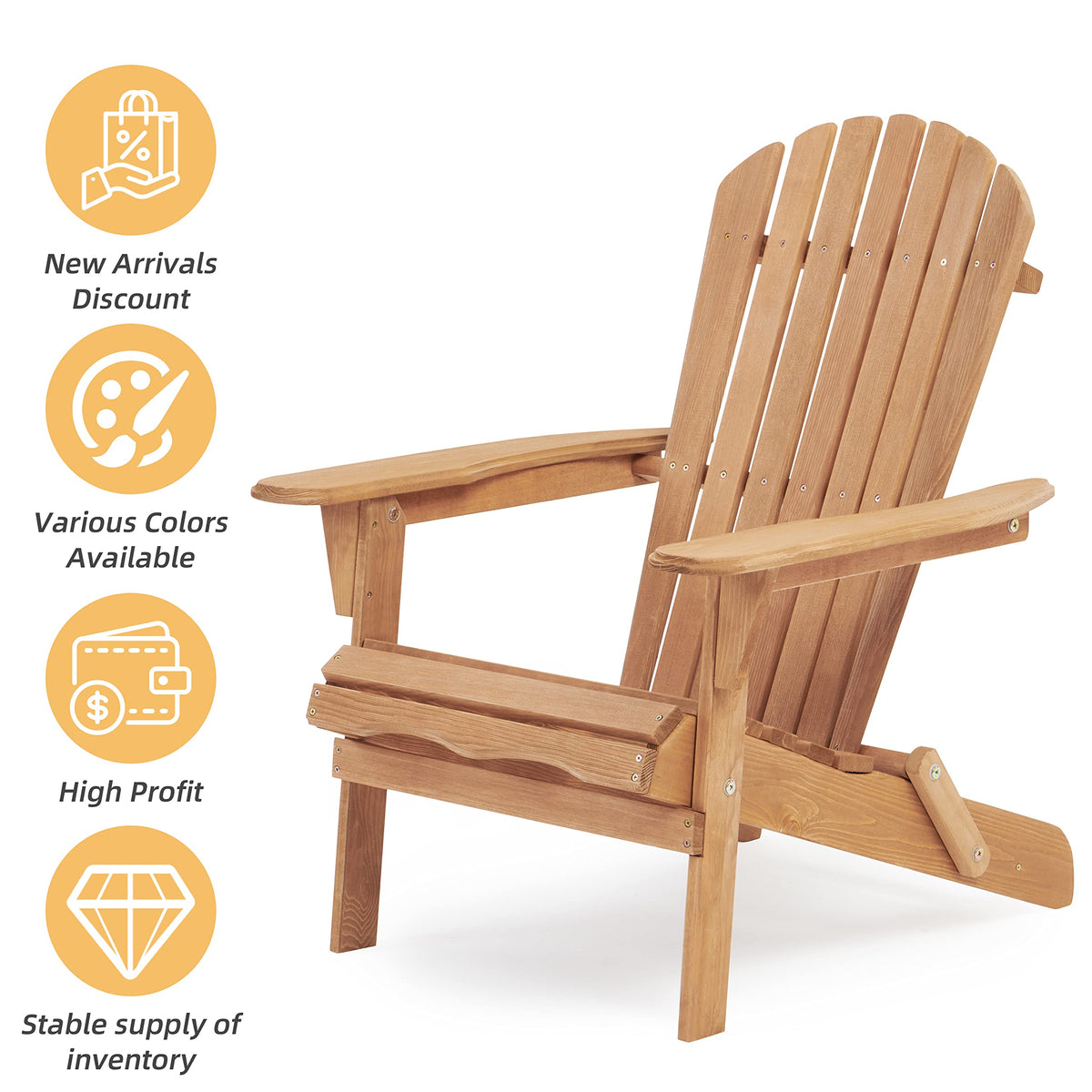 Cedar Folding Adirondack Chair Set of 2 B4006