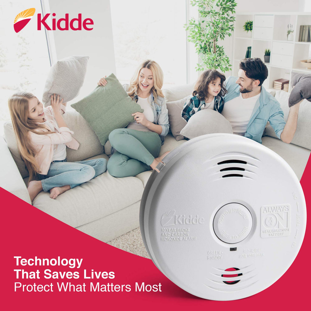 Hardwired Smoke and Carbon Monoxide Detector Alarm with Voice Warning, White T384
