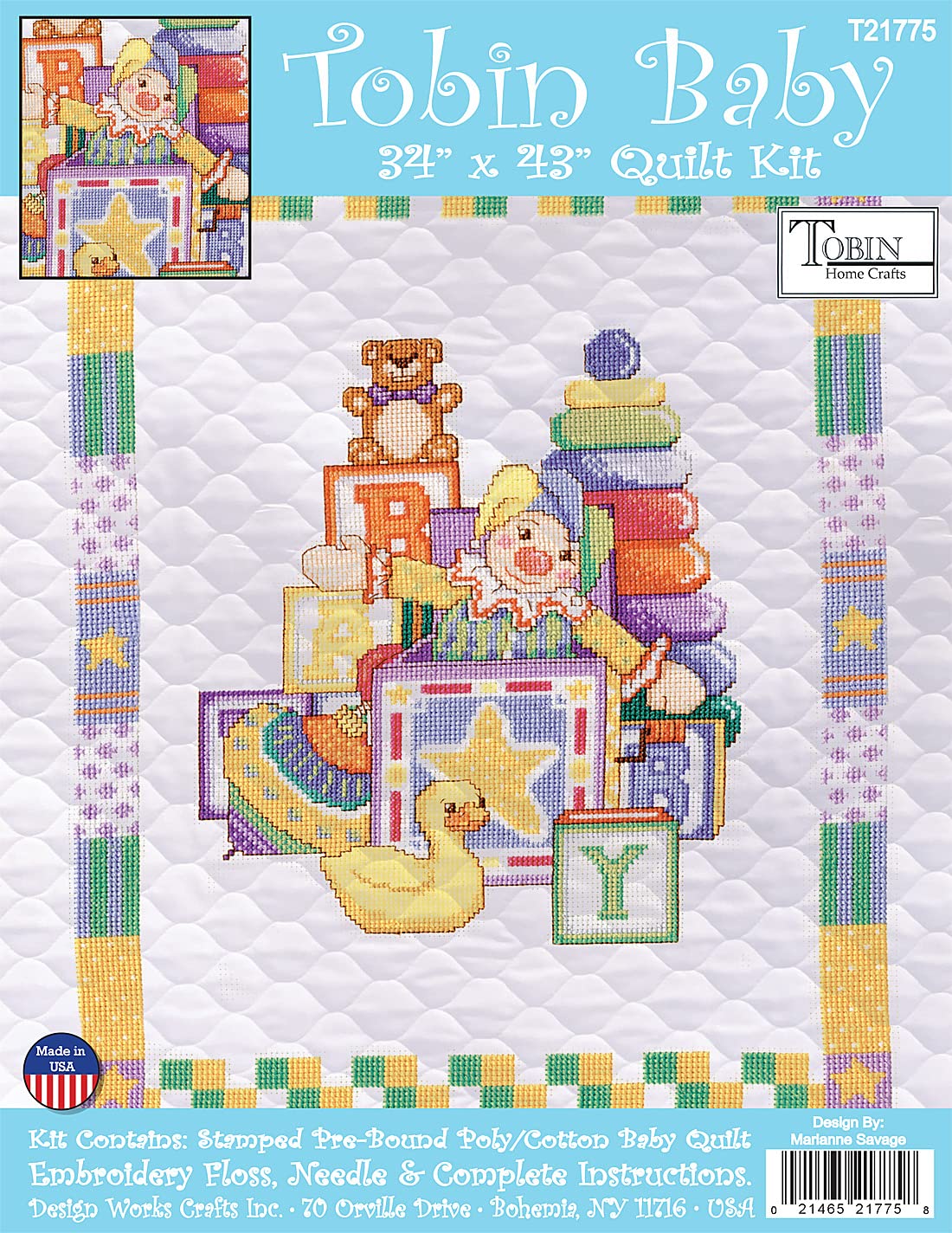 Baby Quilt Cross Stitch Kit, 34"x43" J76343