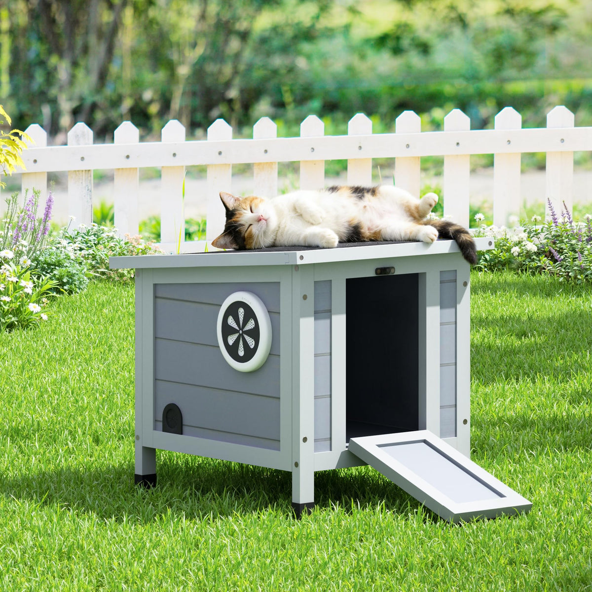 Gray Rabbit Hutch Small Animal Cage C460