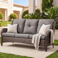 3-Seater PE Wicker Patio Sofa A64675