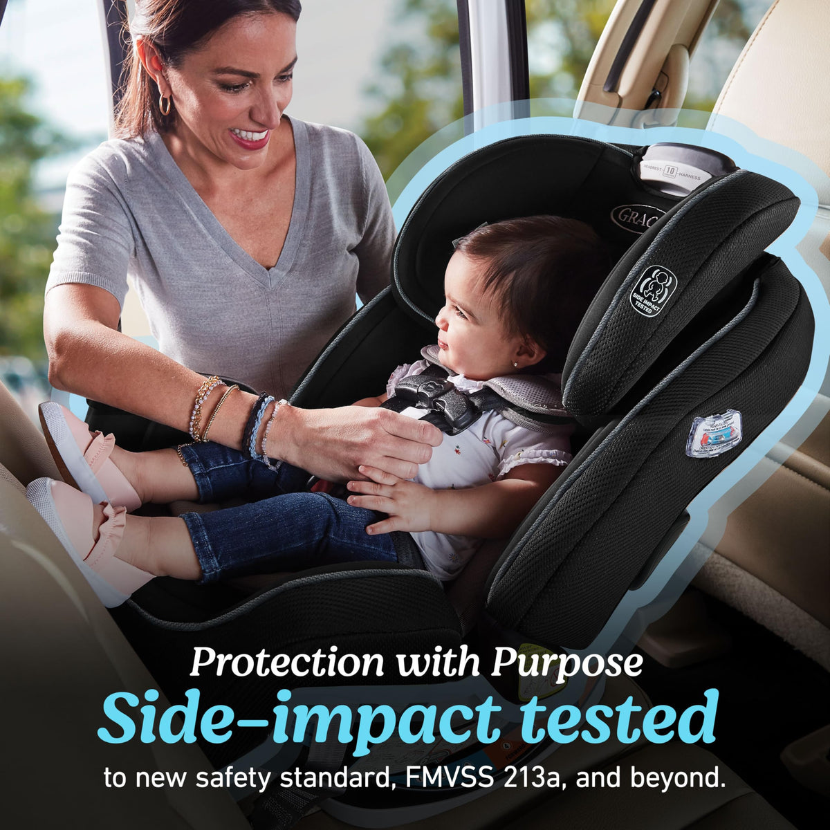 4-in-1 Convertible Car Seat, Rear Facing, Forward Facing, High Back Booster, Backless Booster Seat N115