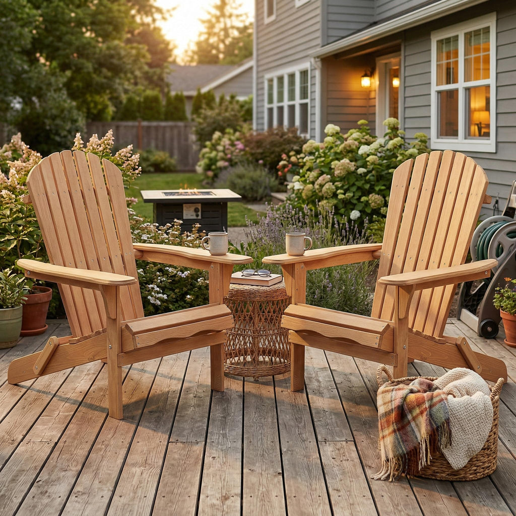 Cedar Folding Adirondack Chair Set of 2 B4006