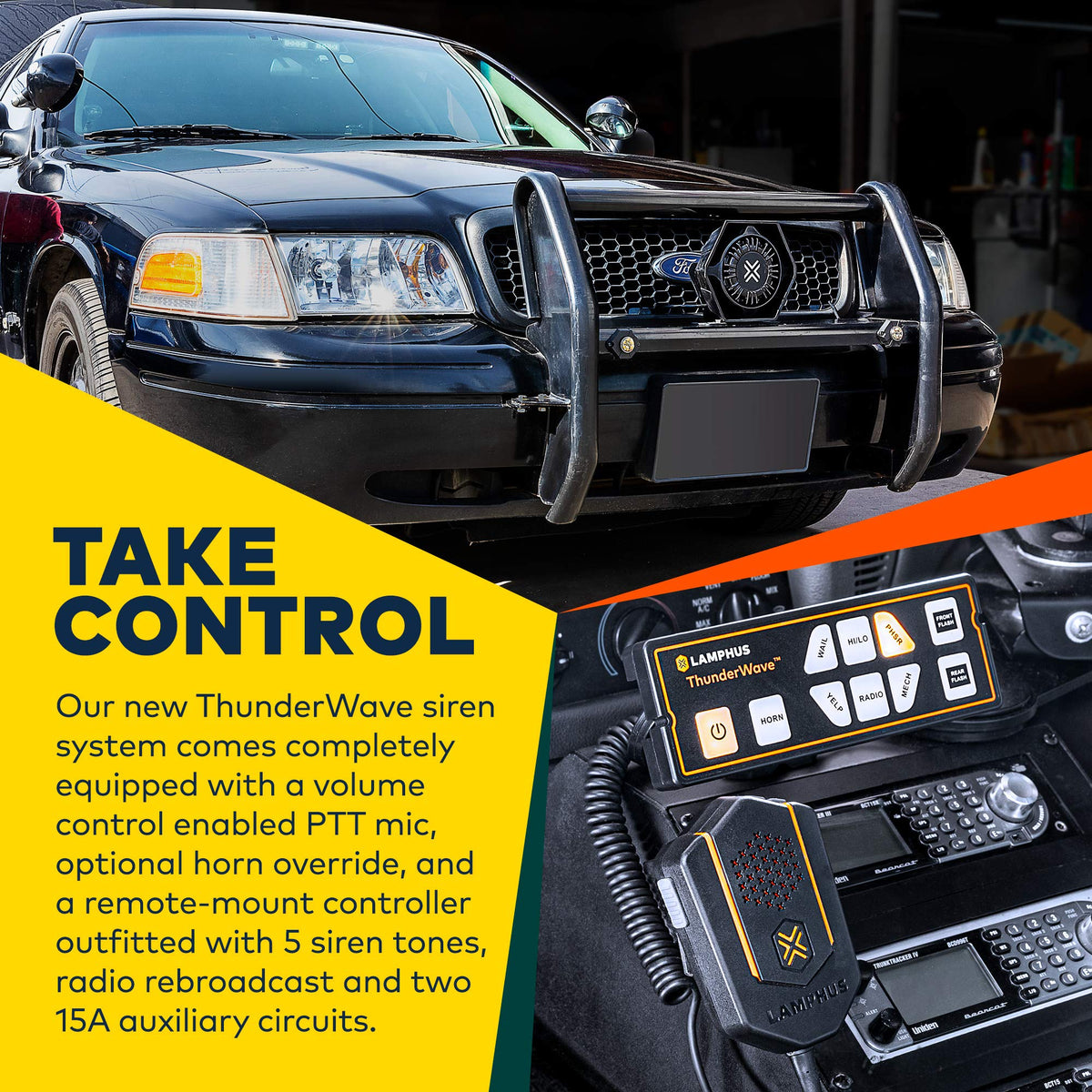 100W Police Siren Speaker PA System Kit I7586
