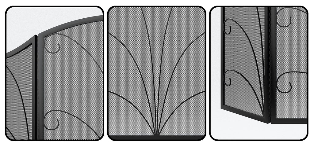 Arched Wrought Iron Fireplace Screen C319